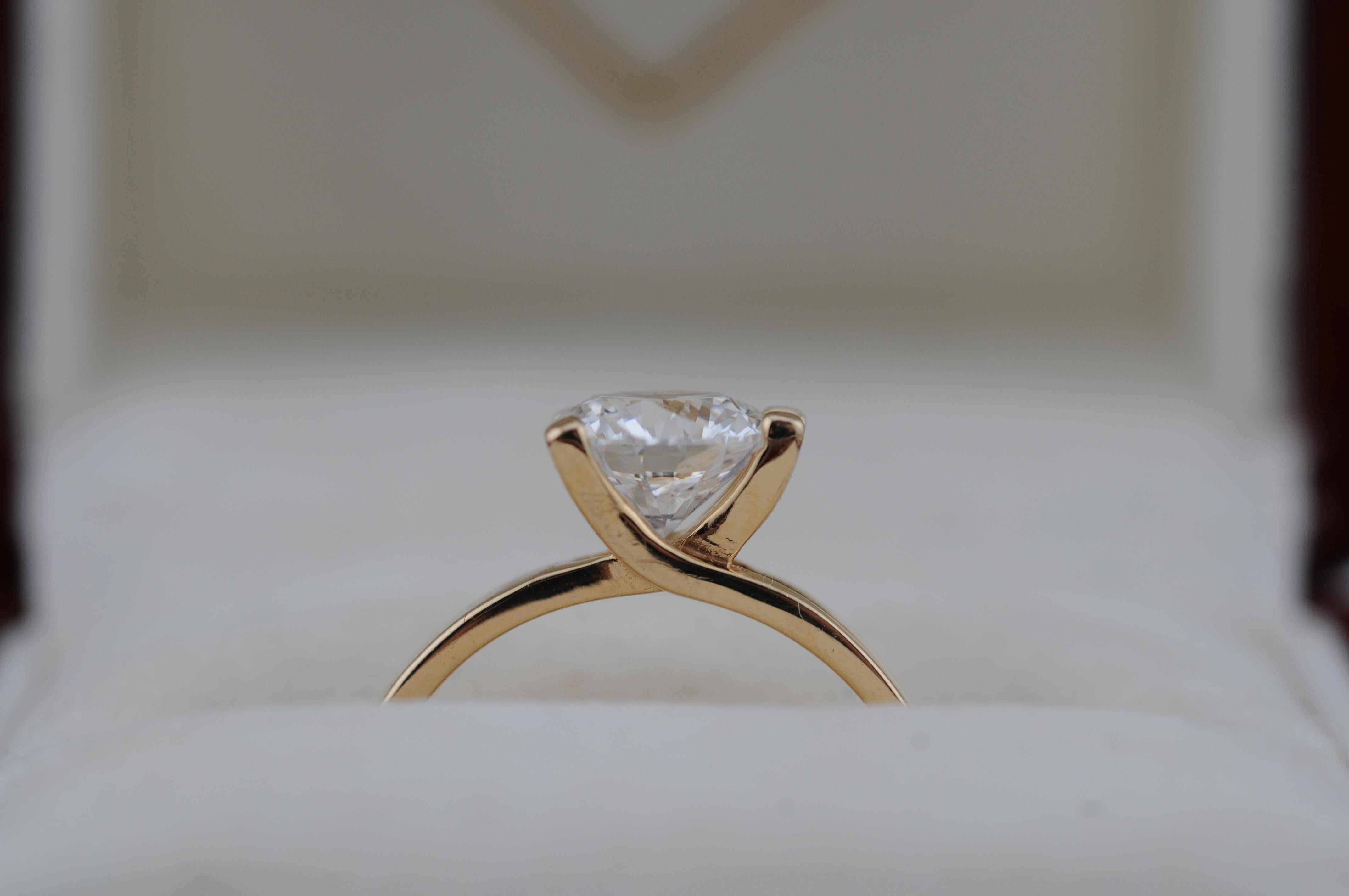 Bague solitaire 1.10 ct Diamant Brilliante Clarity:Internally Flawless en vente 10