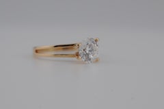 Anello solitario da 1,10 ct con diamante taglio Brilliante Chiarezza: internamente senza difetti