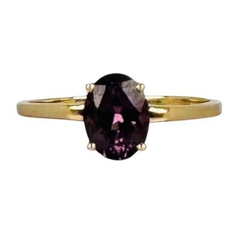 Anello in oro 14K con Spinello Mahenge, pietra naturale da 1,30 carati
