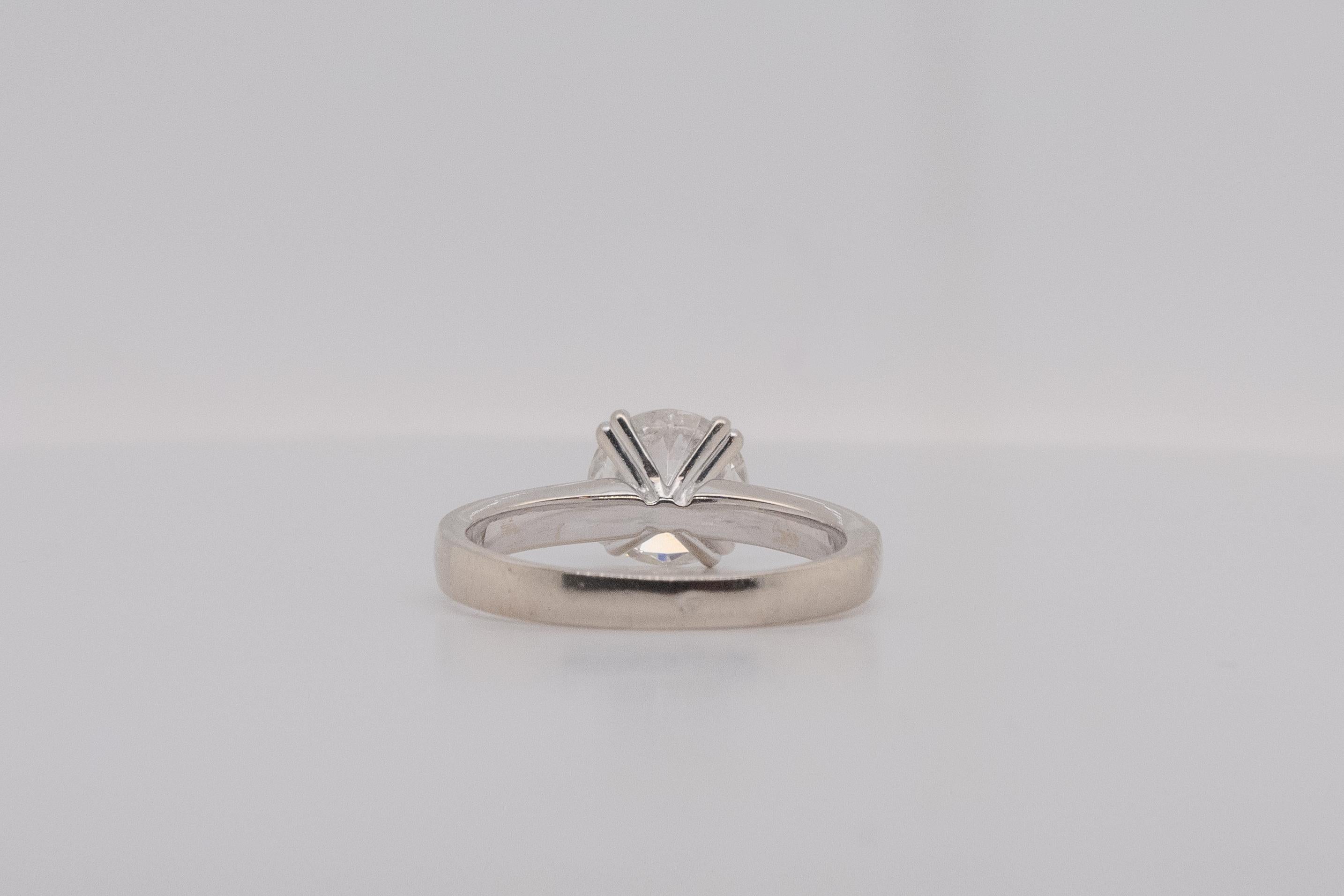 Solitär-Ring, Diamant 1,51 Karat, Weißgold Damen im Angebot