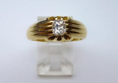 Solitaire Ring with Antique Cushion Cut Diamond