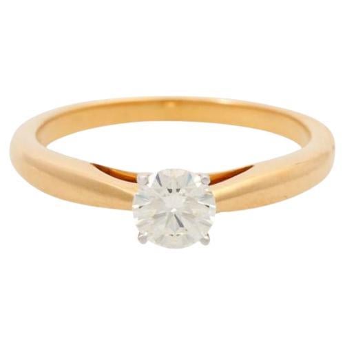 Solitaire Ring with Brilliant 0.51 Ct For Sale