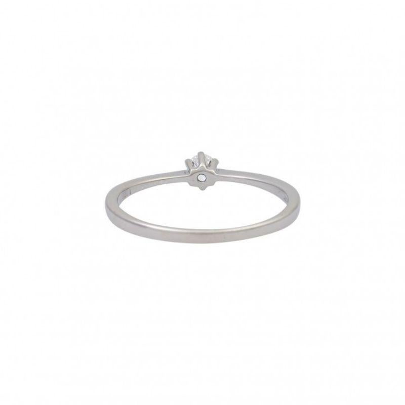 Modern Solitaire Ring with Brilliant Approx. 0.20 Ct. Grave