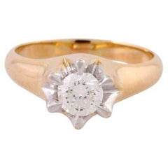 Solitaire Ring with Brilliant Approx. 0.5 Ct