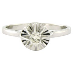 Solitärring mit Diamant im Brillantschliff bis zu 0,16ct 18k Gold 3,4 Gramm