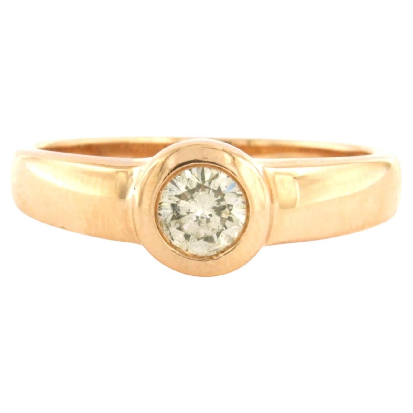 Solitaire ring with brilliant cut diamond up to 0.47ct 14k gold 4.1 grams
