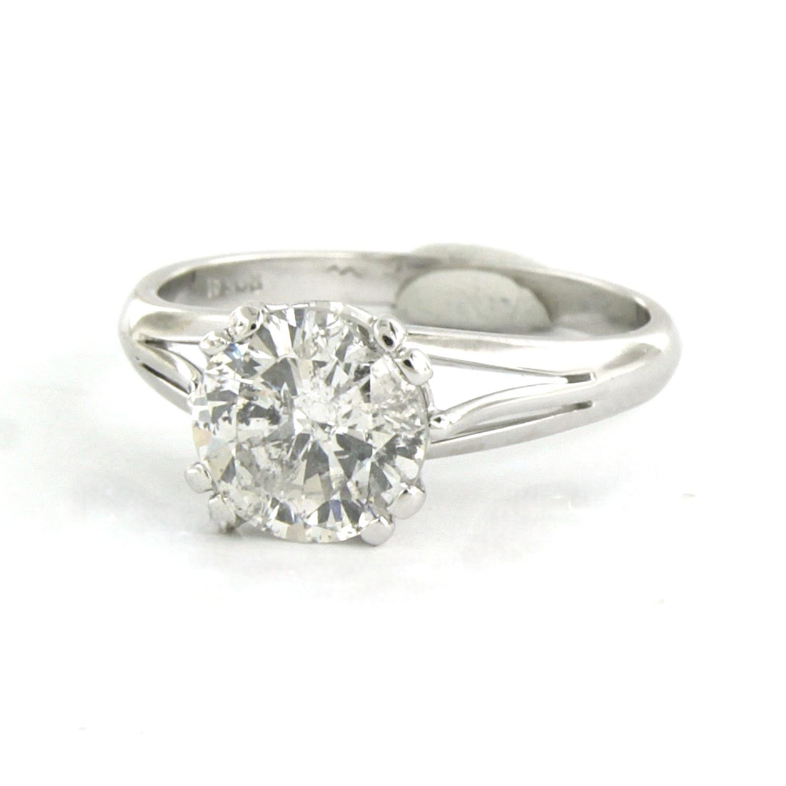Solitärring aus 14k Weißgold, besetzt mit einem Diamanten im Brillantschliff von bis zu 1,62ct - H - Pique1 - Ringgröße US 6.75 - EU 17.25(54)

detaillierte Beschreibung:

die Oberseite des Rings ist 7,9 mm breit und 8,3 mm hoch

Gesamtgewicht: 3,9