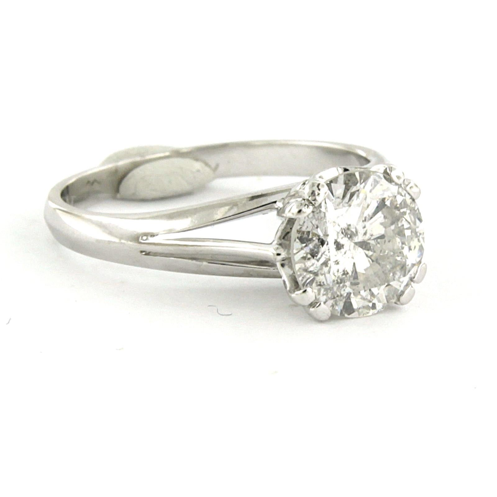 Solitär-Ring mit Diamanten im Brillantschliff bis zu 1,62 Karat 3.9 Gramm 14k Gold (Moderne) im Angebot