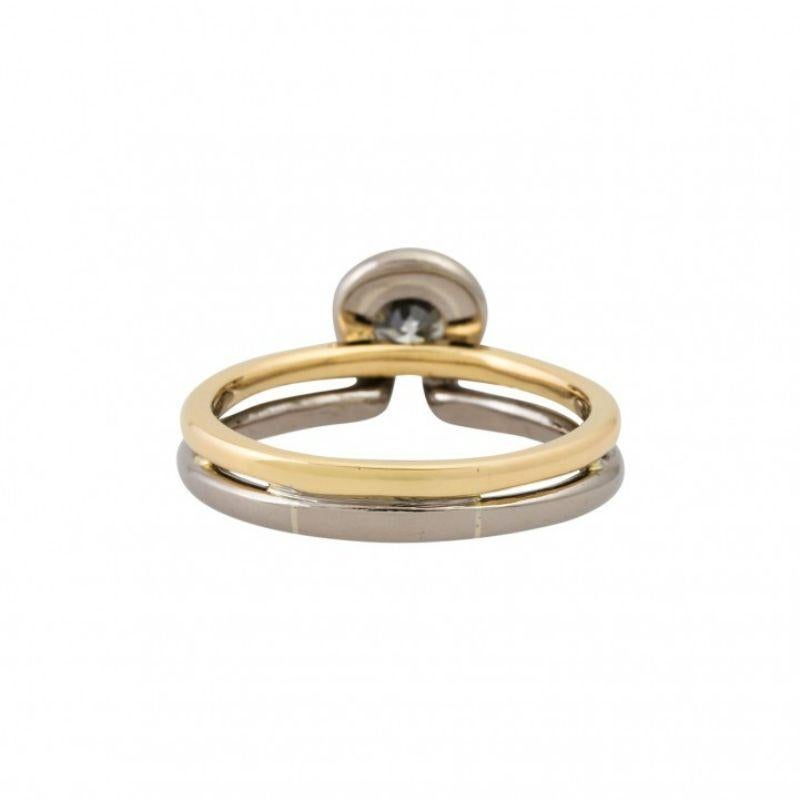 Modern Solitaire Ring with Brilliant For Sale