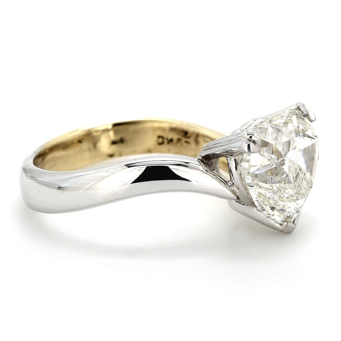 heart shaped diamond solitaire ring
