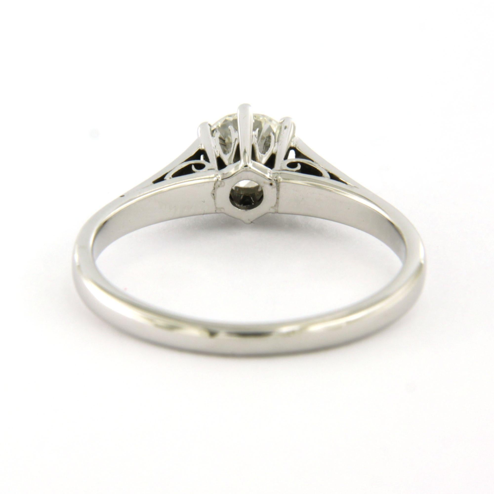 Bague solitaire avec diamant taille ancienne jusqu'à 0,48ct or 14k 2,3 grammes Excellent état - En vente à The Hague, ZH
