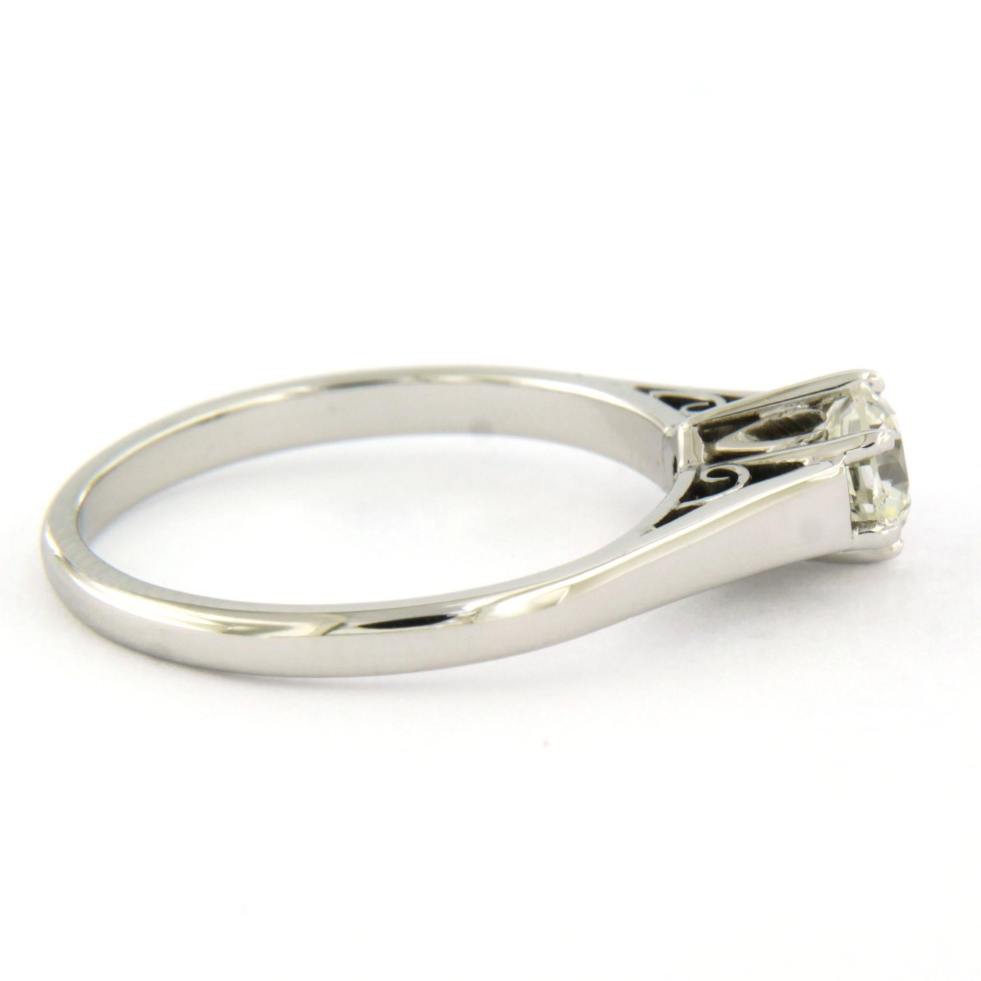 Bague solitaire avec diamant taille ancienne jusqu'à 0,48ct or 14k 2,3 grammes Pour femmes en vente