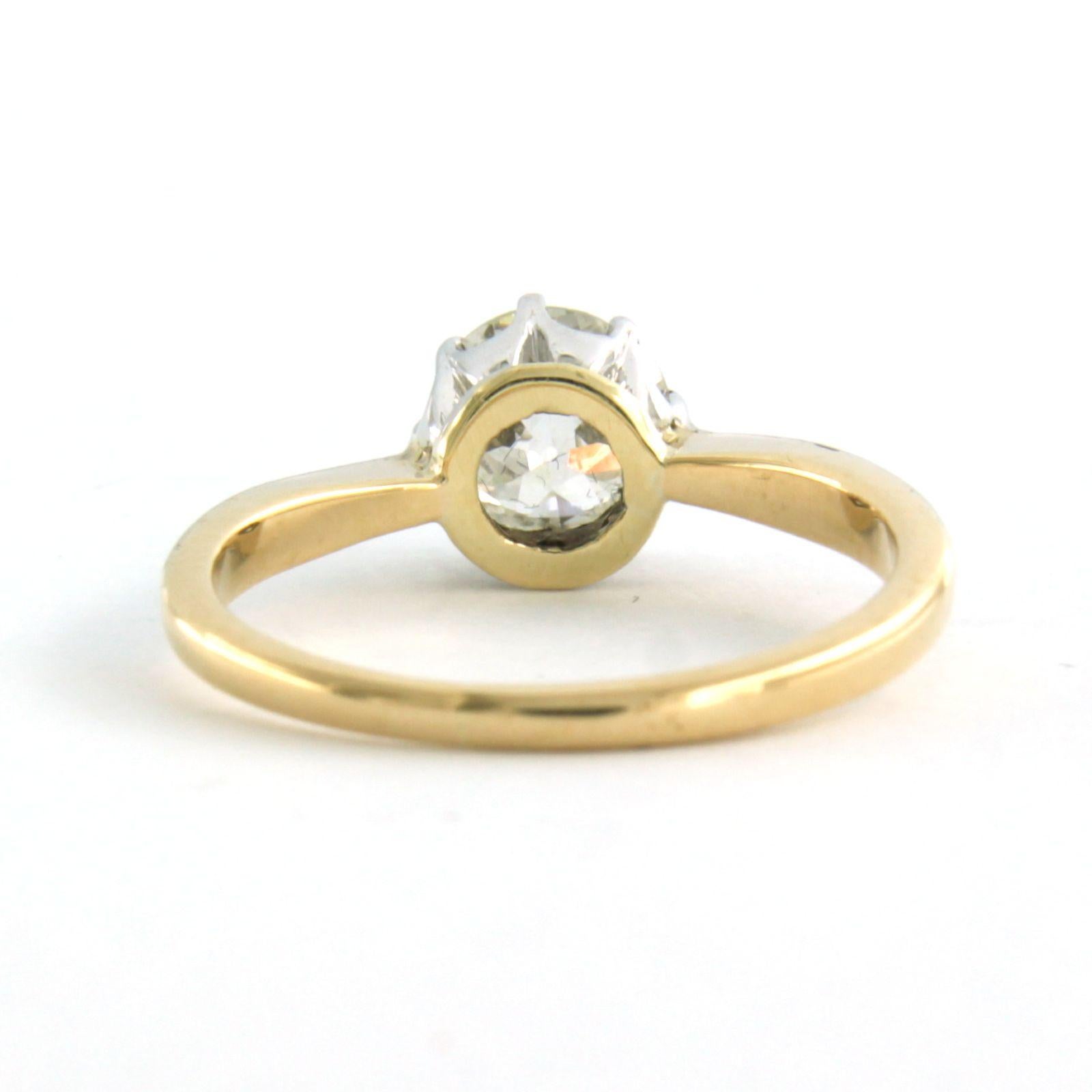 Solitärring mit altem Minenschliff-Diamanten bis zu 1,01ct 14k Gold 2,6 Gramm (Alteuropäischer Brillantschliff) im Angebot