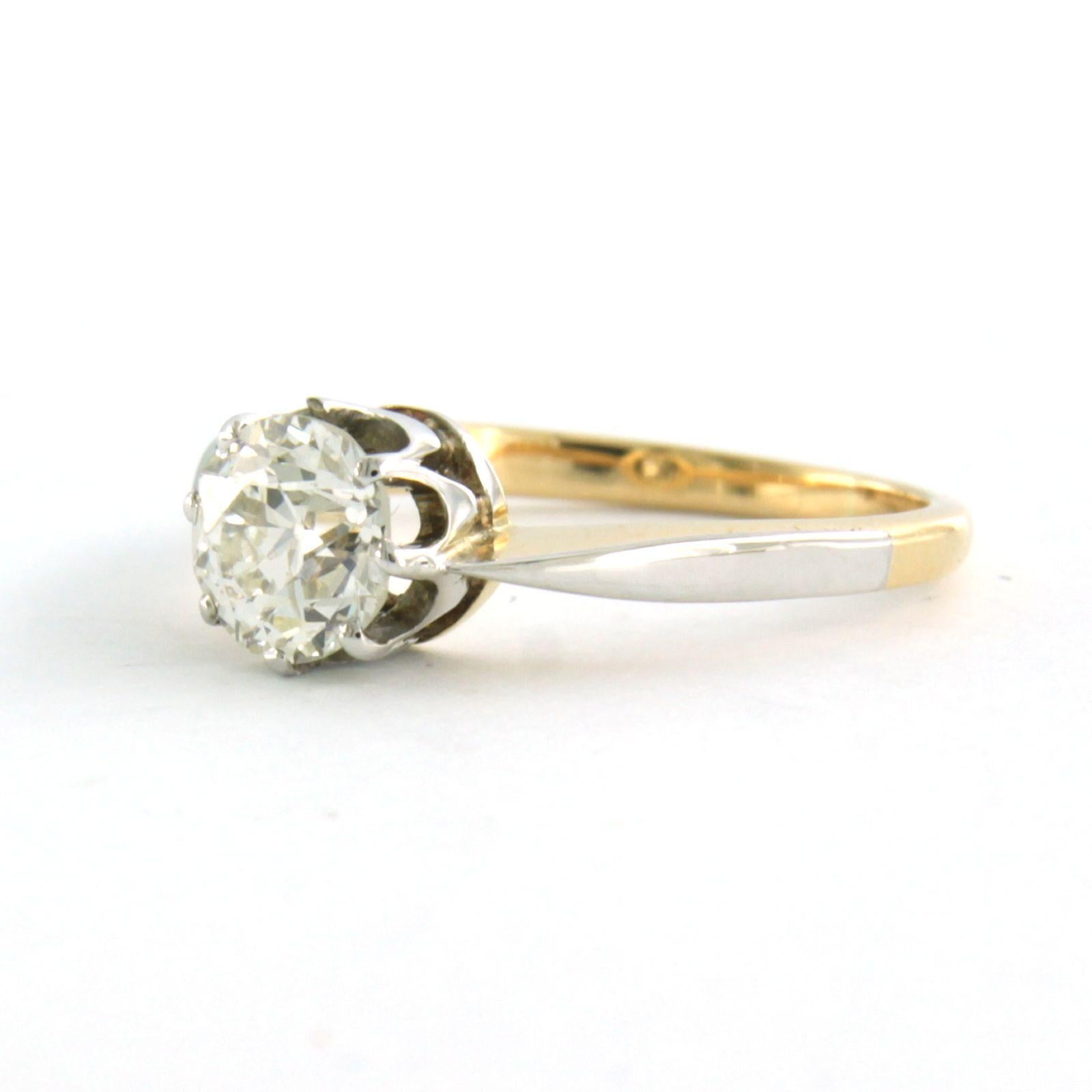 Solitärring mit altem Minenschliff-Diamanten bis zu 1,01ct 14k Gold 2,6 Gramm im Zustand „Hervorragend“ im Angebot in The Hague, ZH