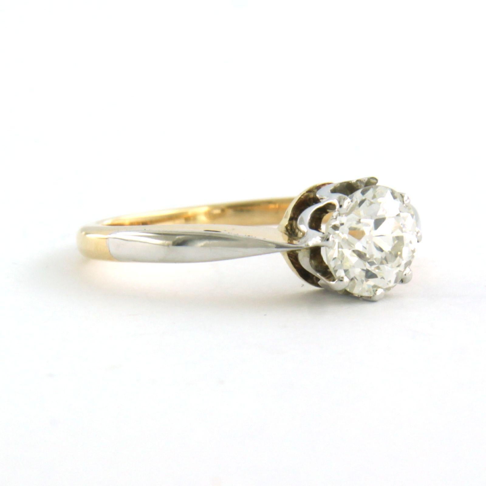 Solitärring mit altem Minenschliff-Diamanten bis zu 1,01ct 14k Gold 2,6 Gramm im Angebot 1