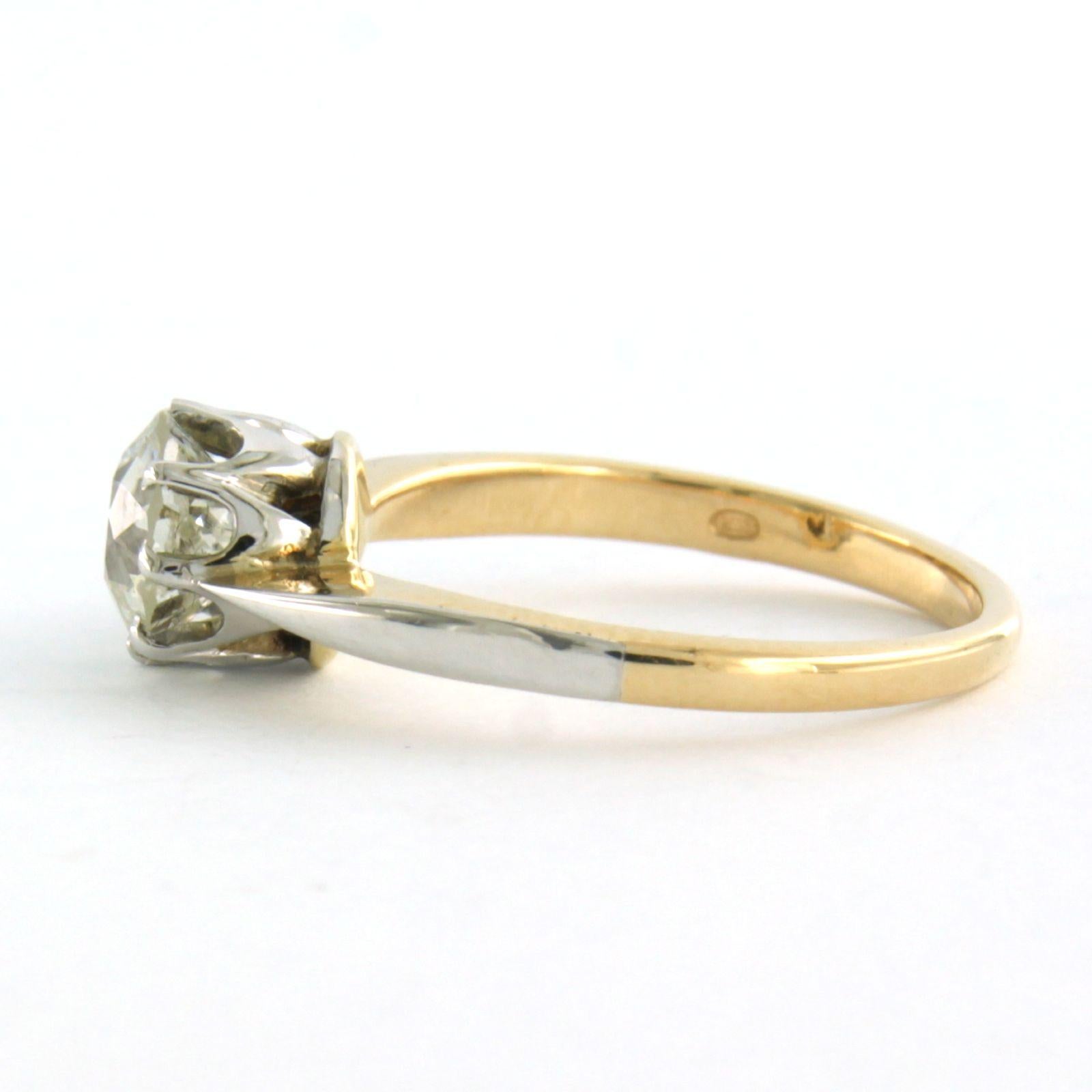 Solitärring mit altem Minenschliff-Diamanten bis zu 1,01ct 14k Gold 2,6 Gramm im Angebot 2