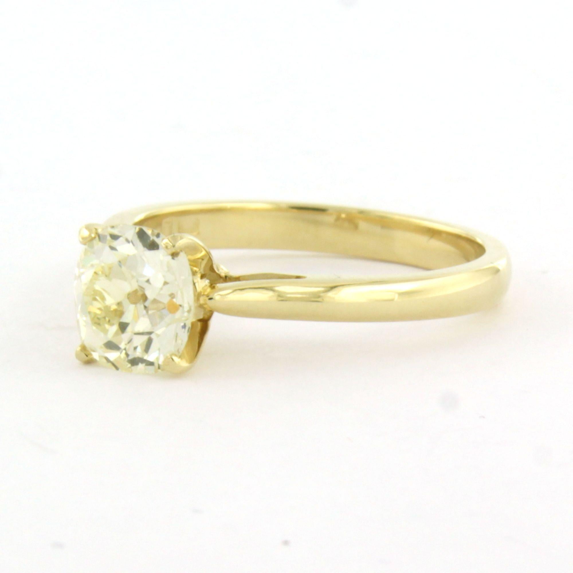 Anillo solitario con diamante talla mina vieja de hasta 1,50 ct 3,5 gramos Oro hueco de 14k en Nuevo estado para la venta en The Hague, ZH