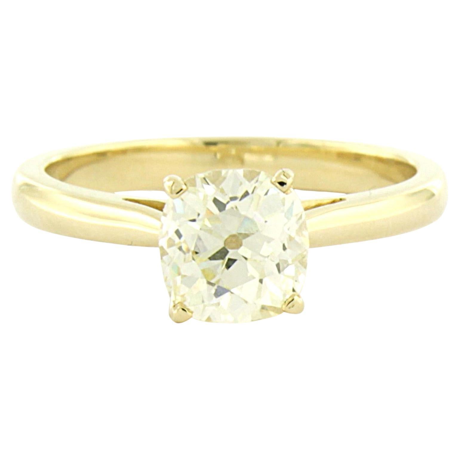 Bague solitaire avec diamant taille ancienne jusqu'à 1,50ct 3,5 grammes or 14k yeollow