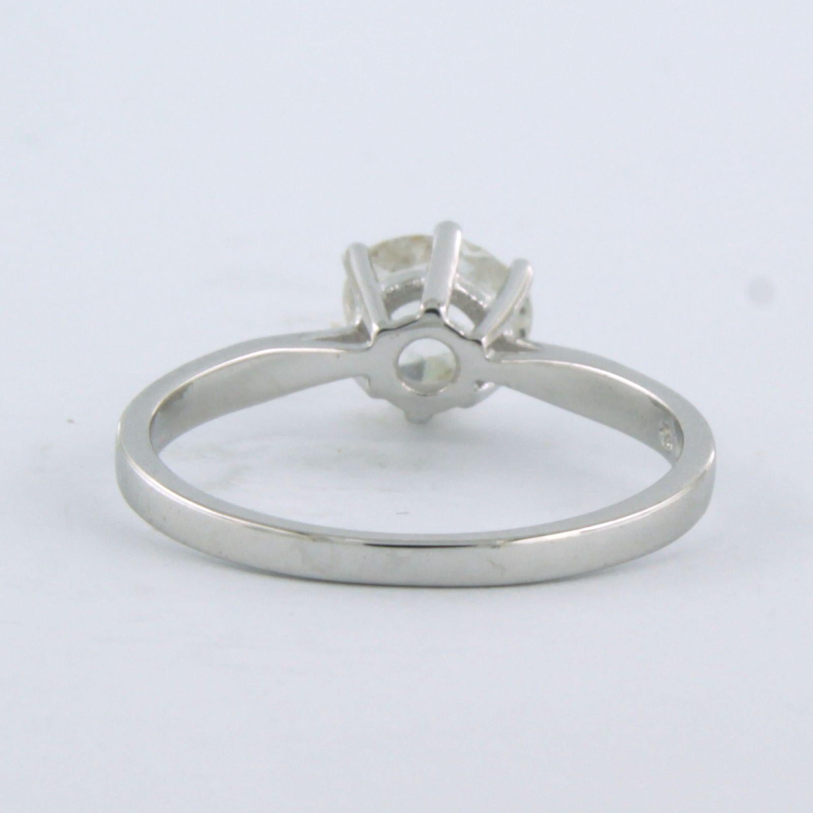 De las mujeres Anillo solitario con diamante talla rosa de hasta 0,60 ct - 2,3 gramos - oro blanco de 14k en venta