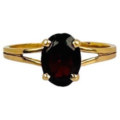 Garnet Solitaire Rings