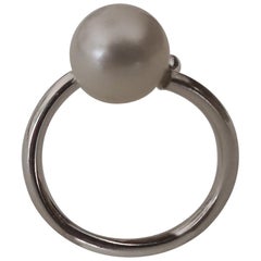 Solitaire South Sea Pearl Ring White Color