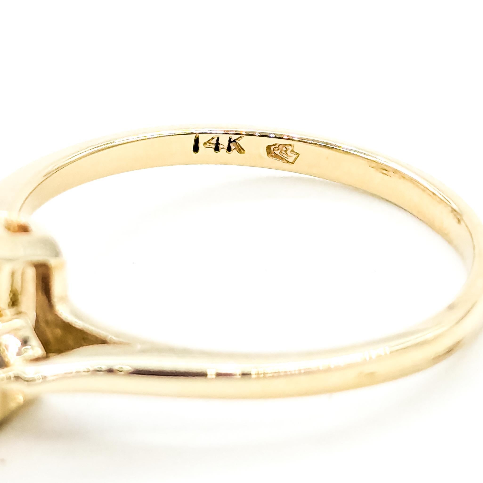 Solitaire Tourmaline & Diamond Ring in 14k in vendita 4