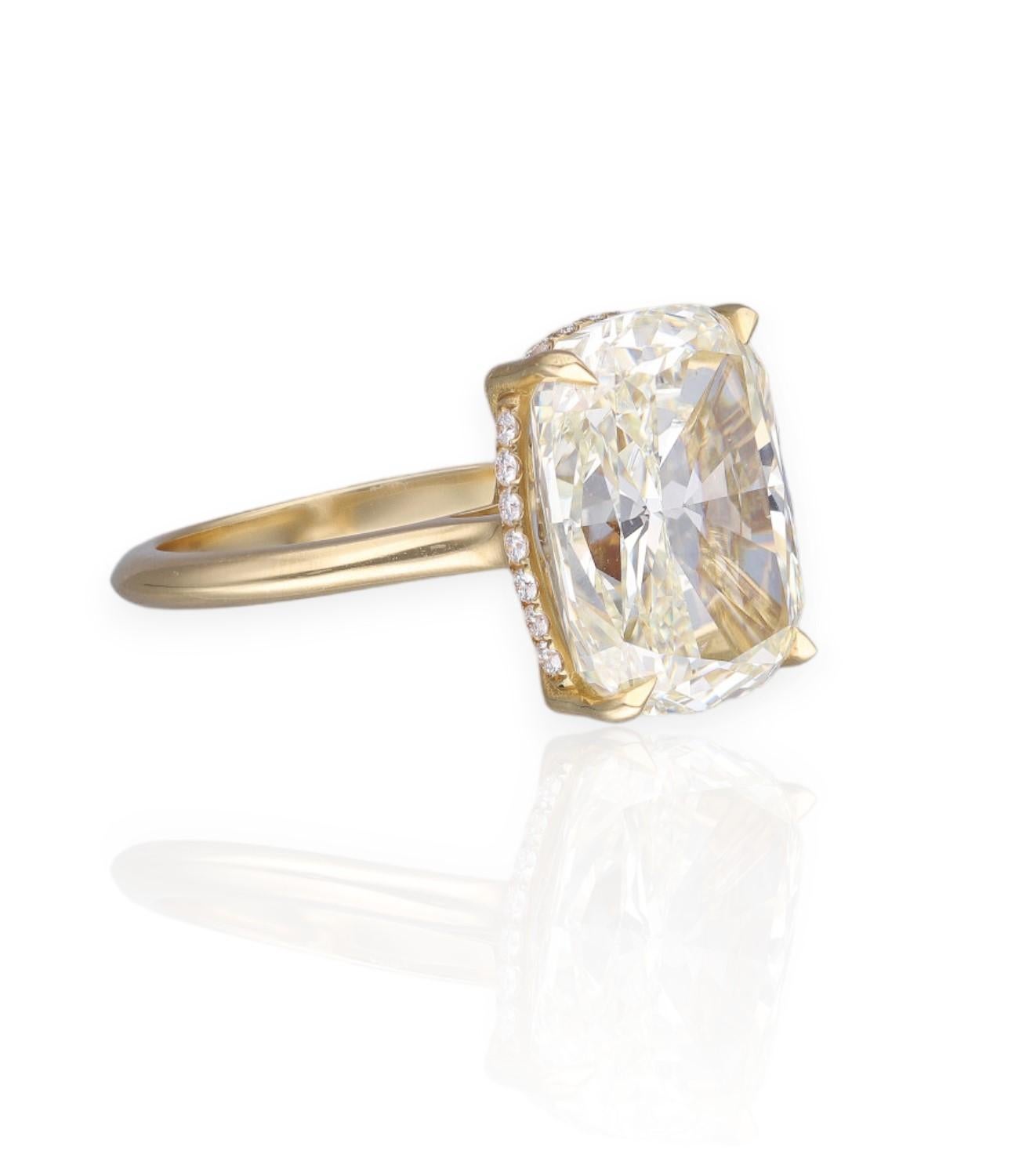 Anillo Solitario de Diamantes en Cojín  10,10CT Certificado HRD en Nuevo estado para la venta en Burnley, GB