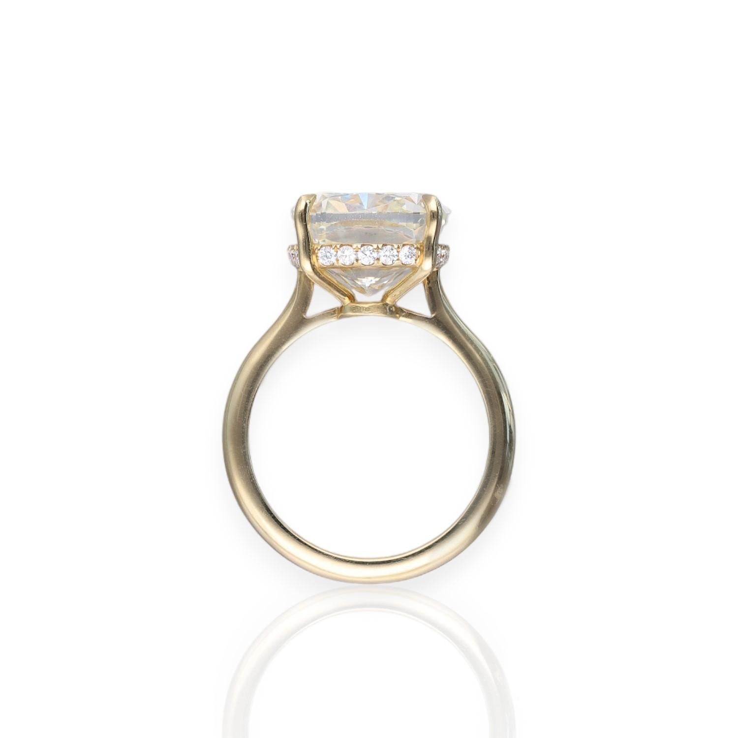 Femenino o masculino Anillo Solitario de Diamantes en Cojín  10,10CT Certificado HRD en venta
