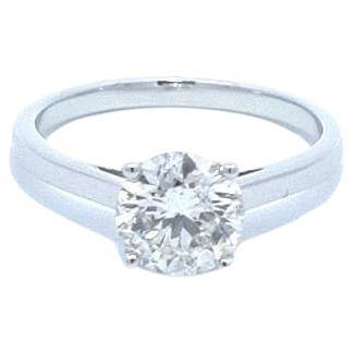 Solitare Diamond Ring 18k White Gold  1.75ct