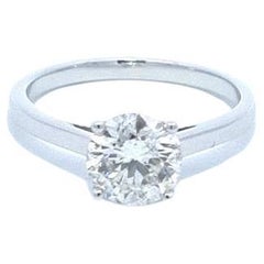 Solitare Diamond Ring 18k White Gold 1.75ct