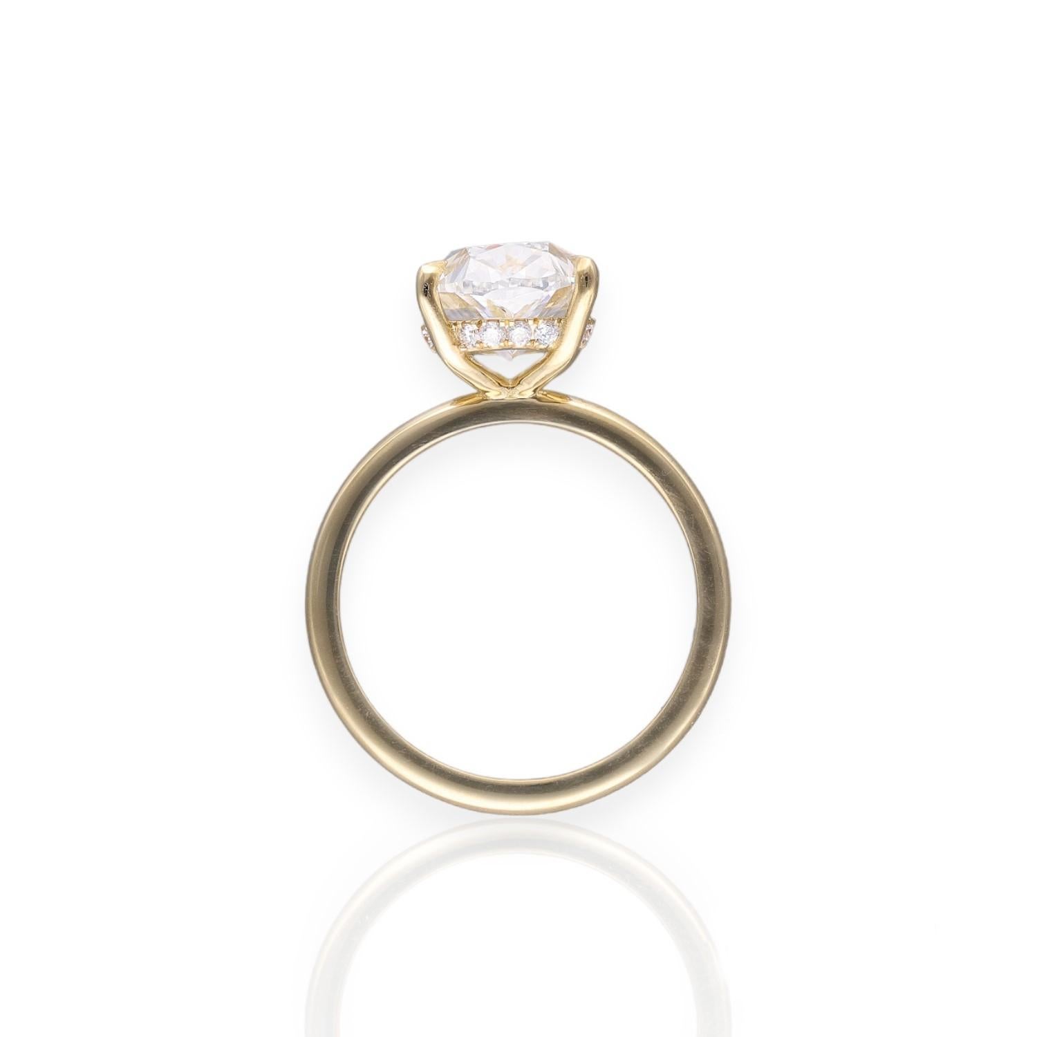 Oval Cut Solitare Oval Diamond Ring 4ct GIA Certified For Sale