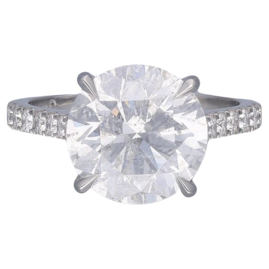 Solitare Round Diamond ring 5ct IGI certified For Sale