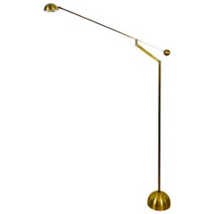 Sölken Brass Adjustable Floor Lamp, 1970s, Germany
