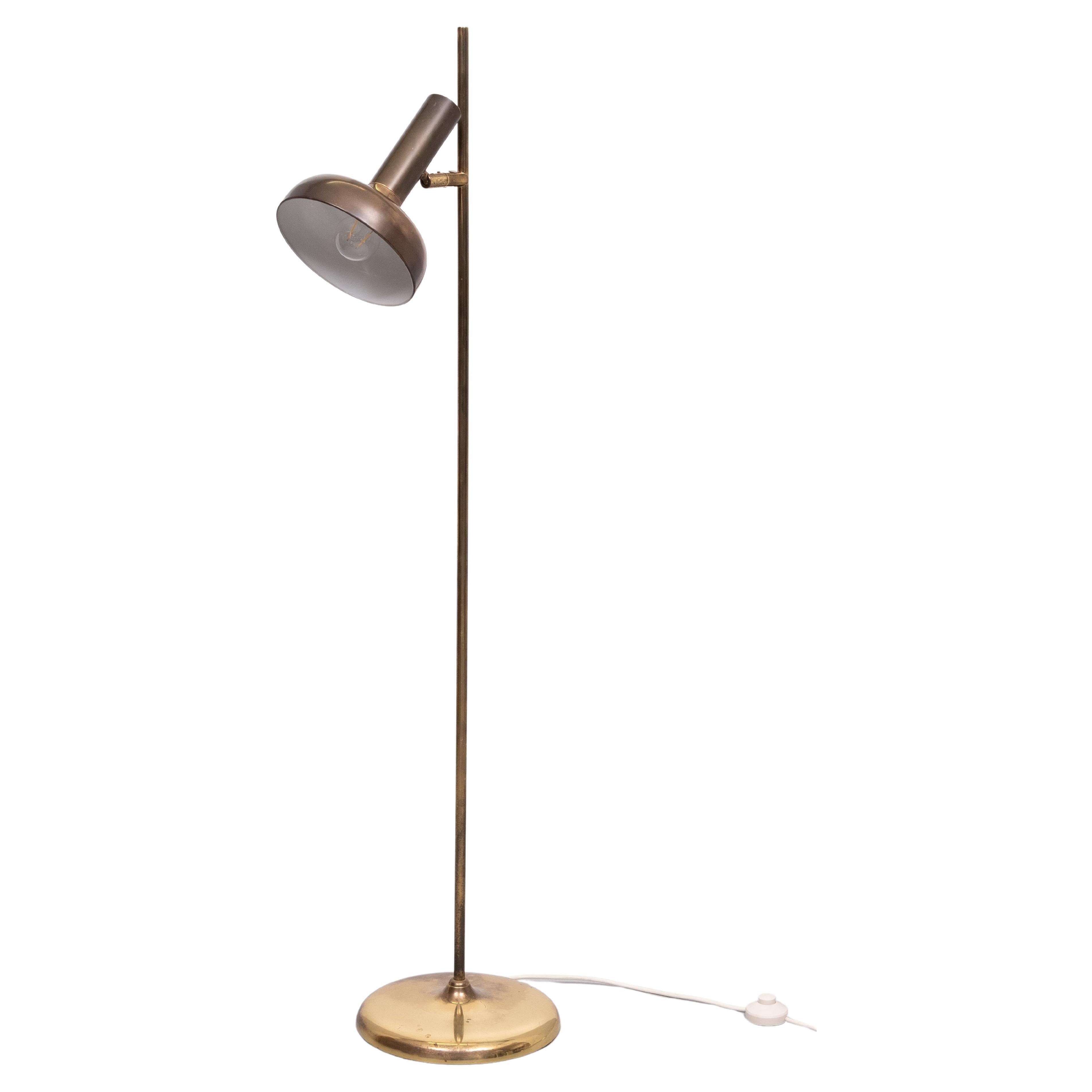 Mid-Century moderno Lampada da terra in ottone Sölken Leuchten. Germania anni '70