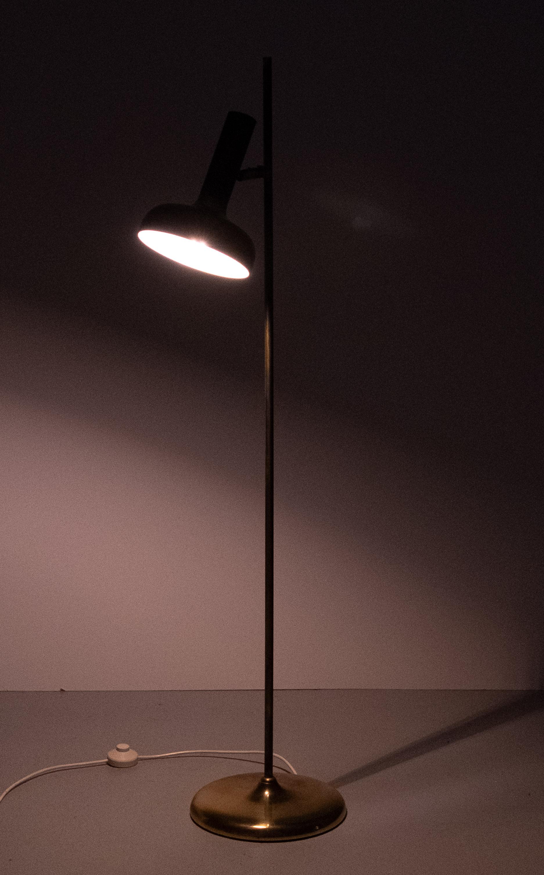 Fine XX secolo Lampada da terra in ottone Sölken Leuchten. Germania anni '70