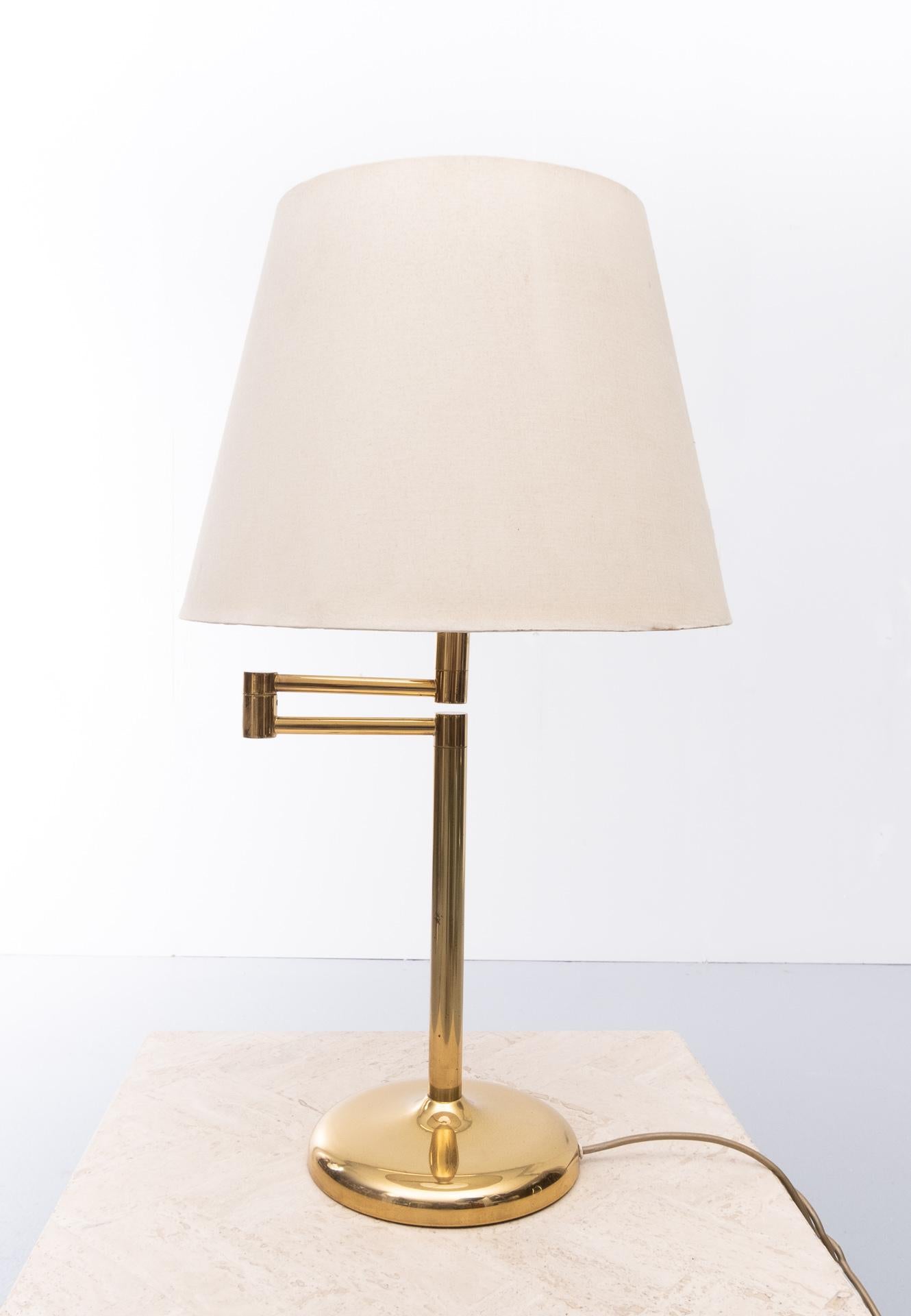 Mid-Century Modern Solken Leuchten Brass Table Lamp, 1970s