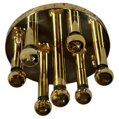 Vintage Sölken Leuchten – Ceiling Lamp – Brass – Germany – 1970s