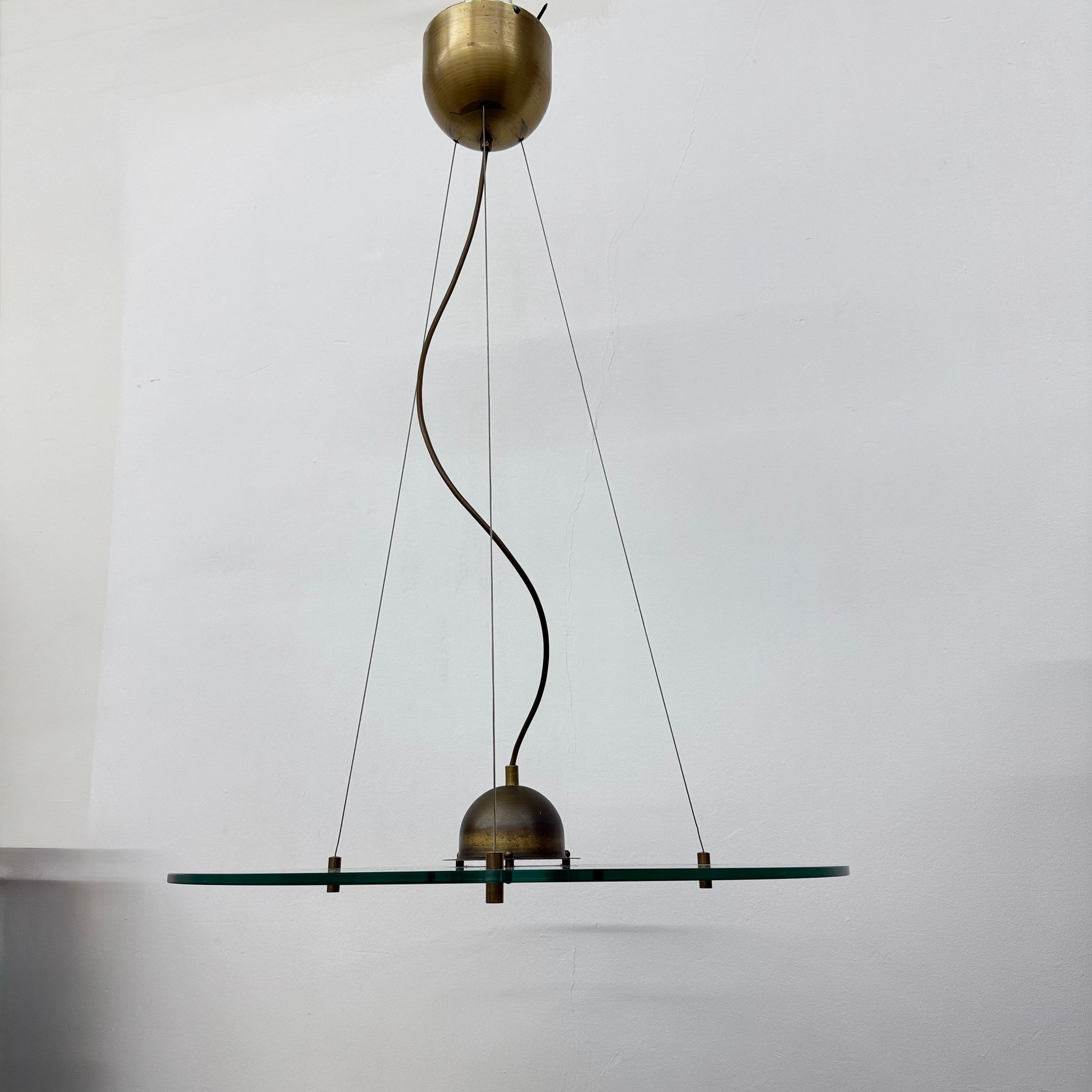 Lampada a sospensione in vetro Sölken Leuchten , anni '70 in vendita 4