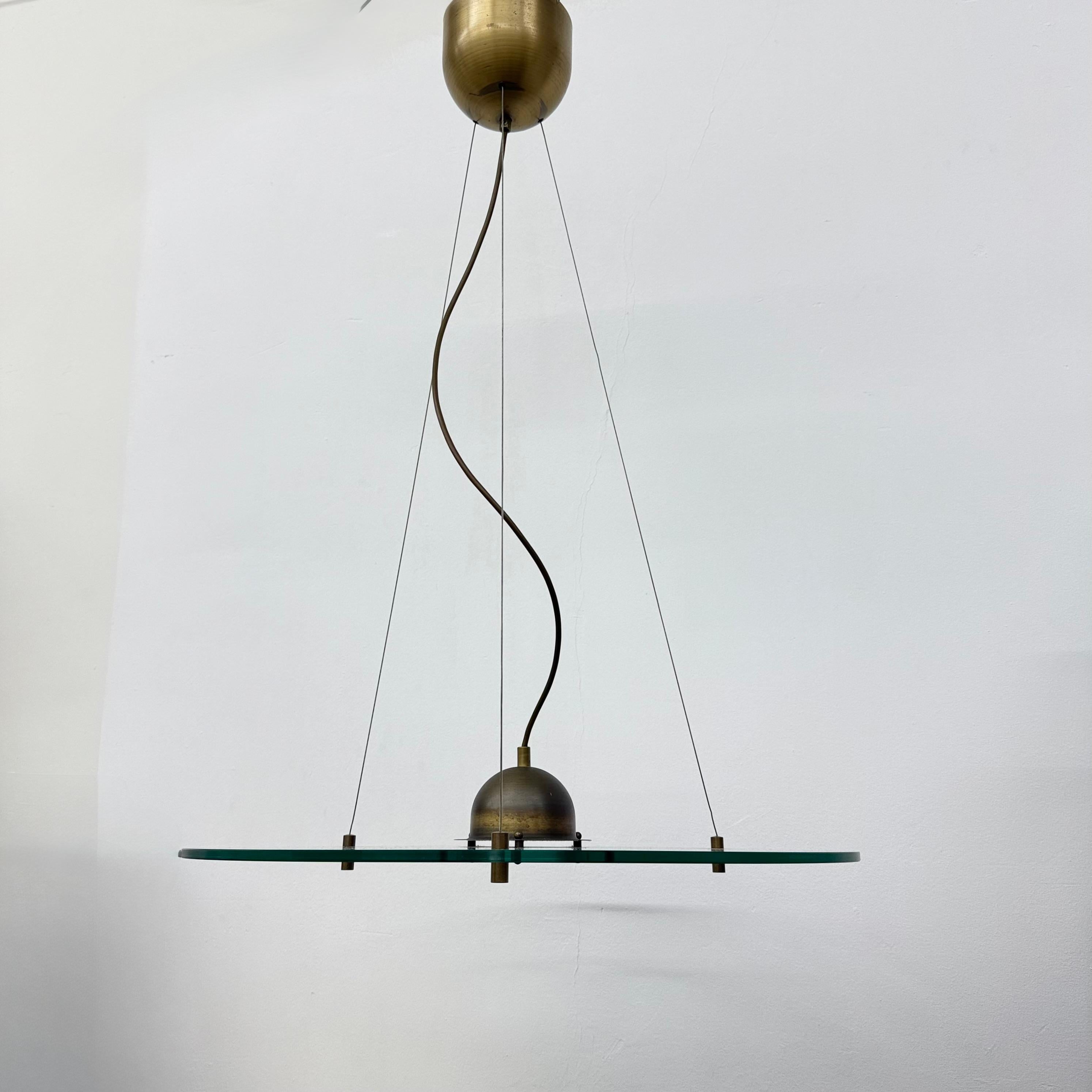 Lampada a sospensione in vetro Sölken Leuchten , anni '70 in vendita 5