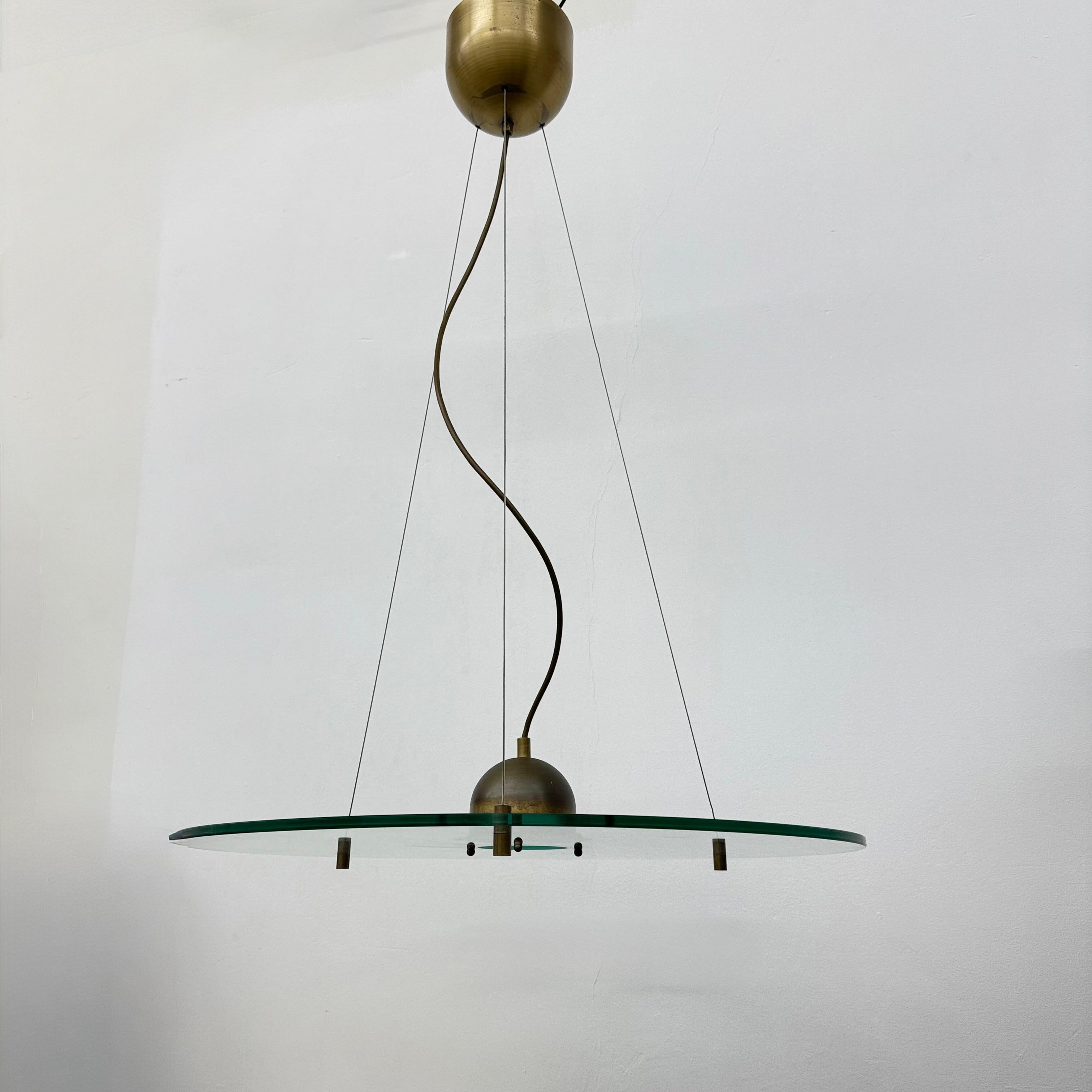 Lampada a sospensione in vetro Sölken Leuchten , anni '70 in vendita 6