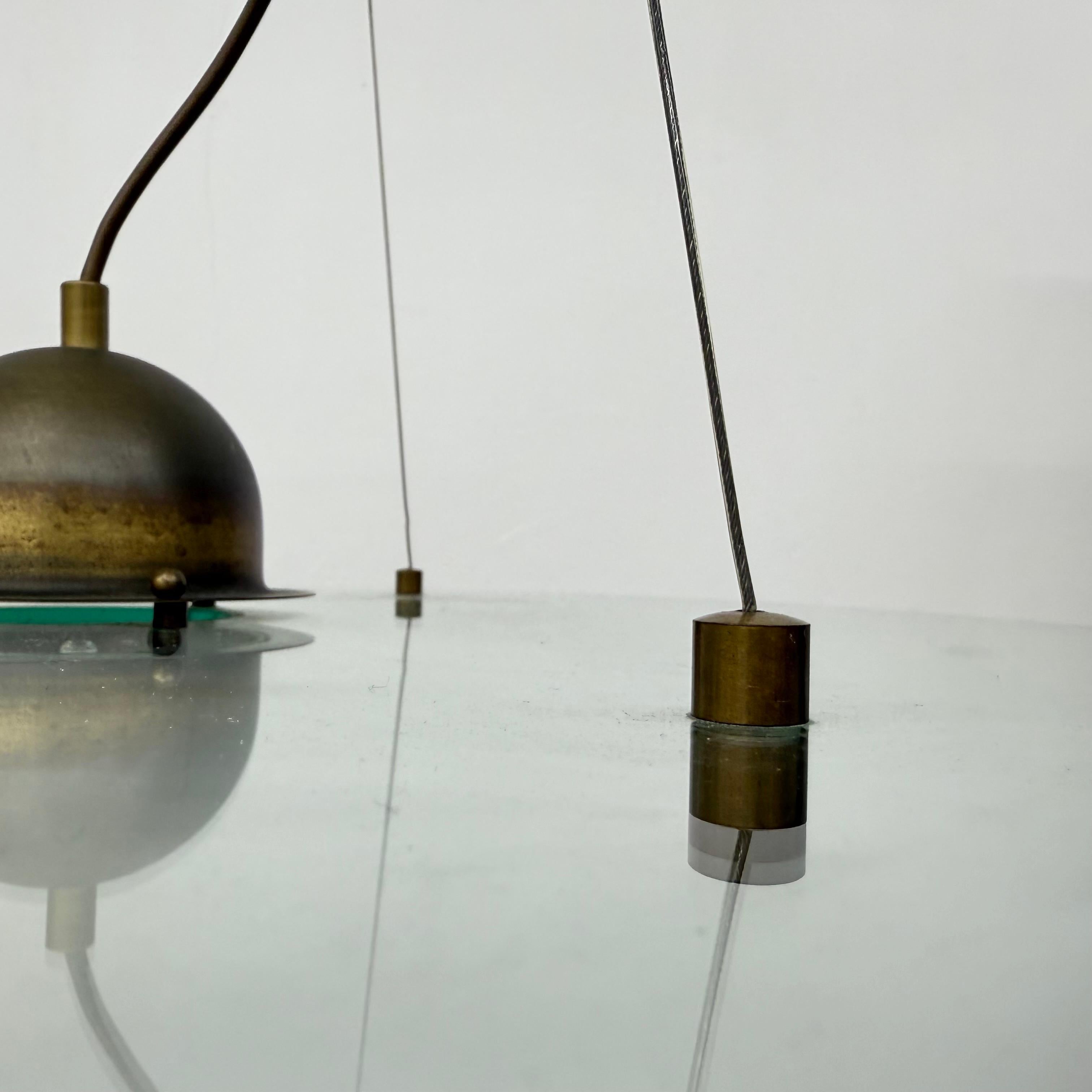 Lampada a sospensione in vetro Sölken Leuchten , anni '70 in vendita 13