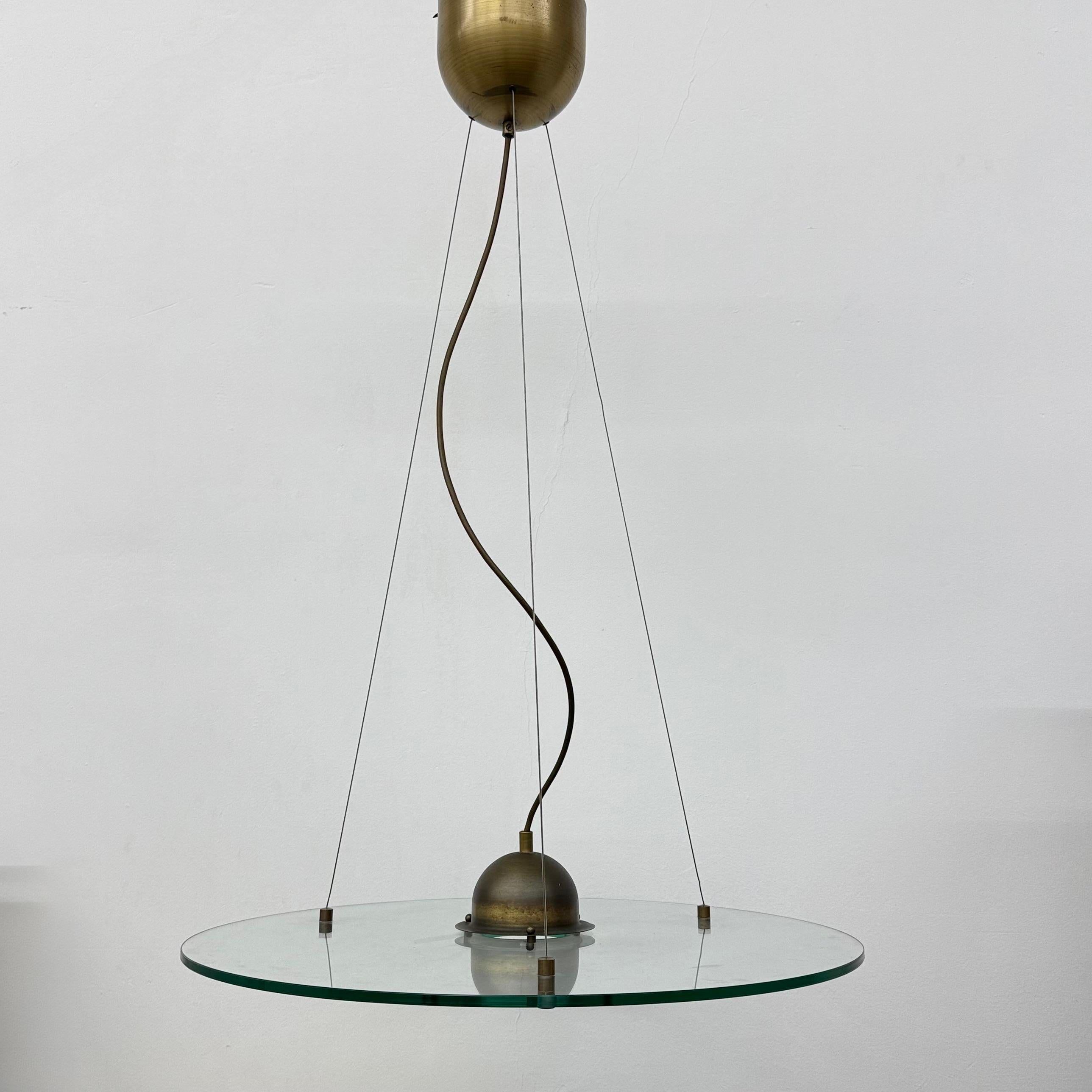 Lampada a sospensione in vetro Sölken Leuchten , anni '70 in vendita 1