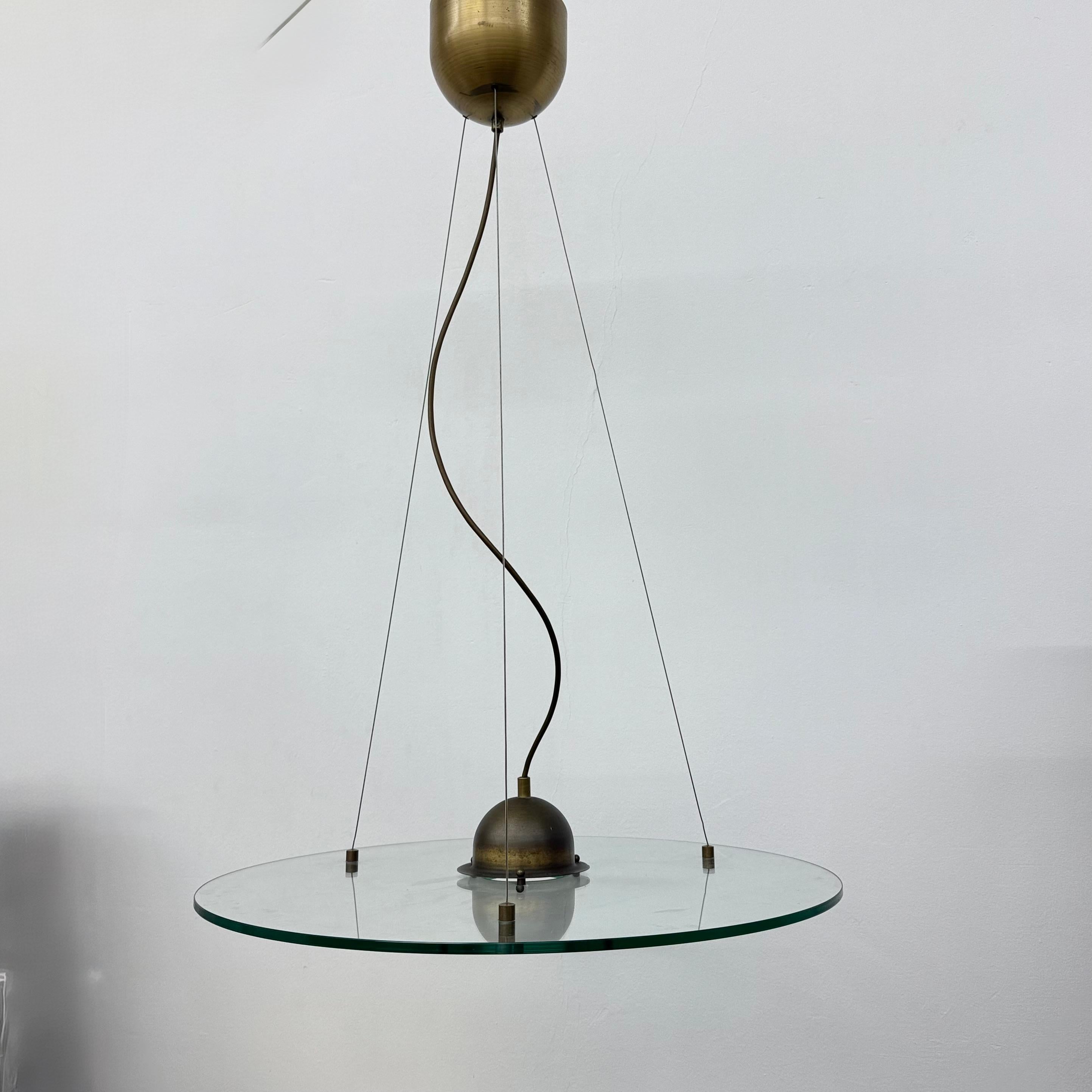 Lampada a sospensione in vetro Sölken Leuchten , anni '70 in vendita 2