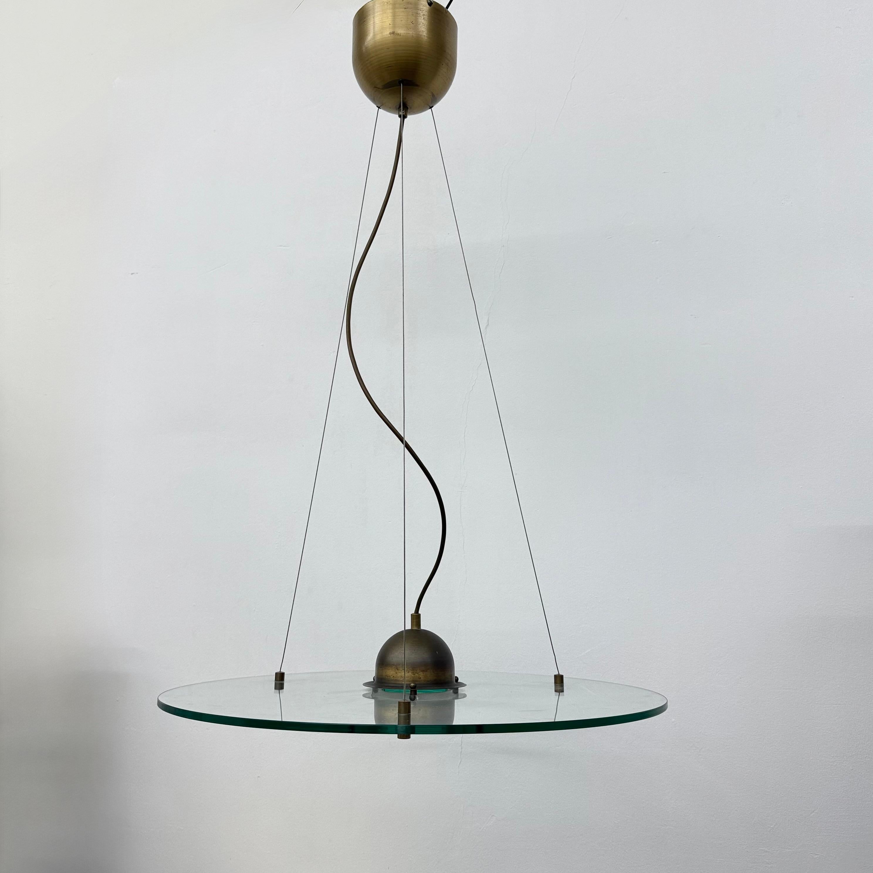 Lampada a sospensione in vetro Sölken Leuchten , anni '70 in vendita 3