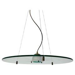 Lampada a sospensione in vetro Sölken Leuchten , anni '70