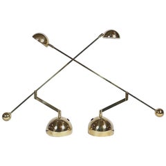 Vintage Solken Sputnik Brass Table Lamps, 1990s, Germany