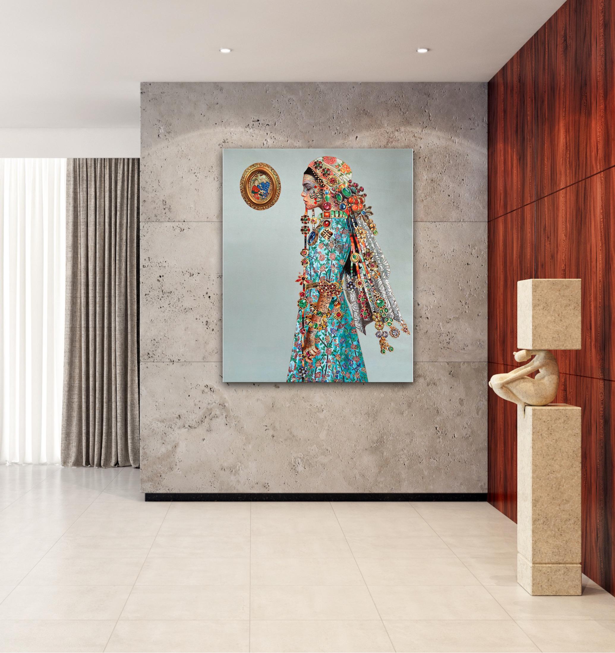 Anahel (un raro fiore persiano) - Painting Contemporaneo di Solmaz Tohidloo