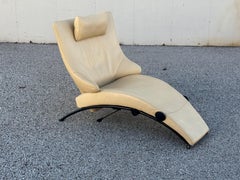 "SOLO 699" Designer Folding Lounge Chair in Leather by Stefan Heiliger - Germany