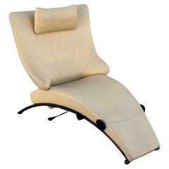 "SOLO 699" Designer Folding Lounge Chair in Leather by Stefan Heiliger - Germany