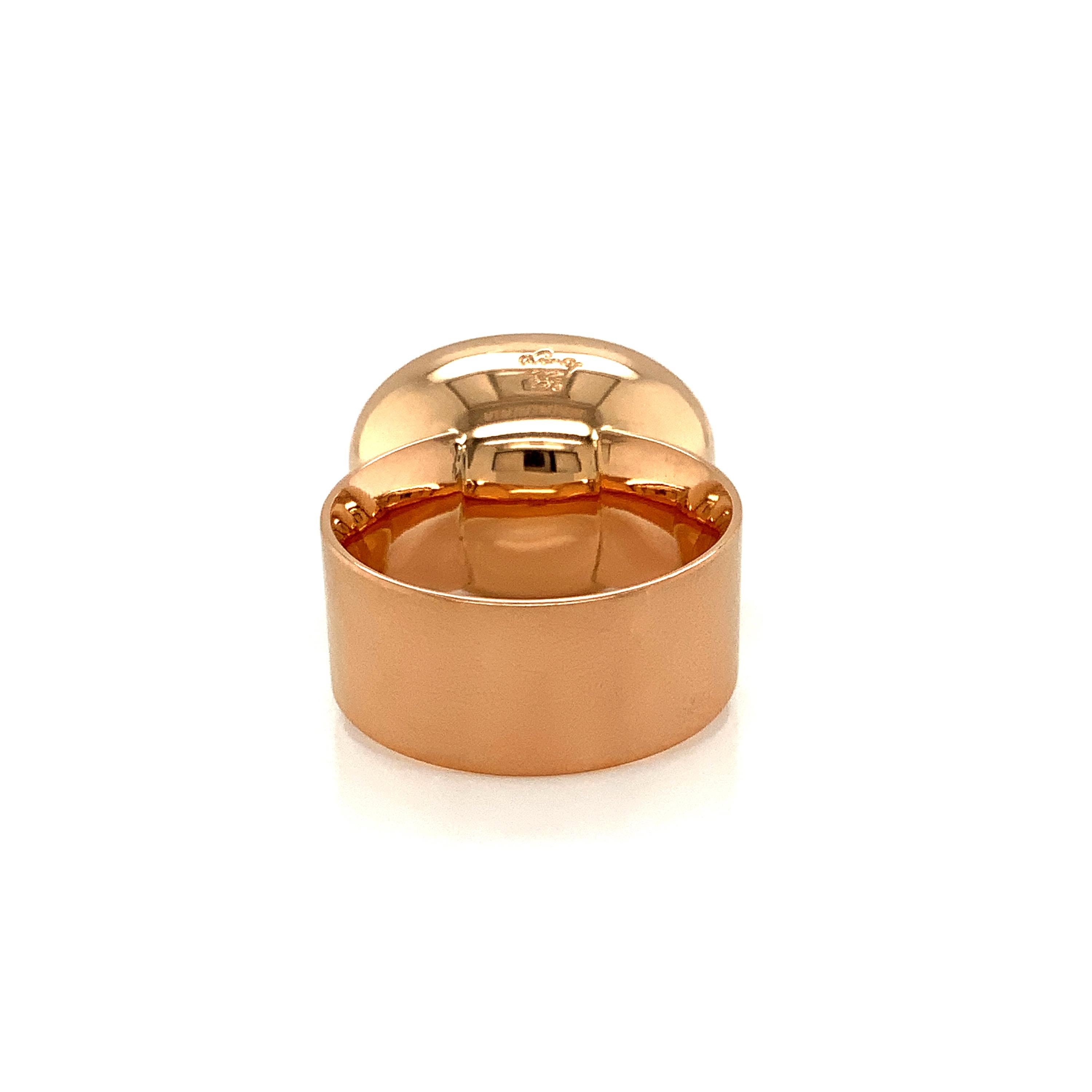 Oval Cut Georg Spreng - Solo Ring 18 Karat Rosé Gold with oval Citrine Orange For Sale